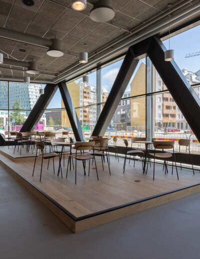 Troldtekt: Troldtekt akustikplattor i naturgrå kulör - Eminent, Malmö