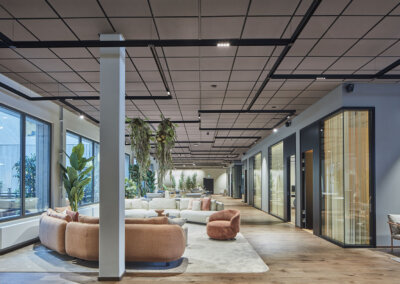 Ecophon: Masters Eg, akustiktak, kontor, Stommen Group, Markaryd