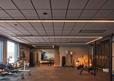 Ecophon: Masters Eg, akustiktak, kontor, Stommen Group, Markaryd