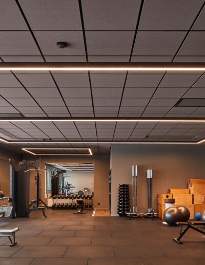 Ecophon: Masters Eg, akustiktak, kontor, Stommen Group, Markaryd