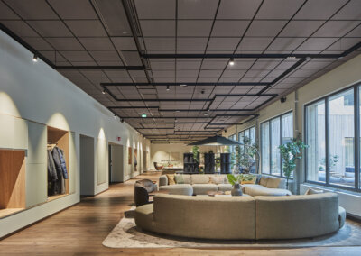 Ecophon: Masters Eg, akustiktak, kontor, Stommen Group, Markaryd