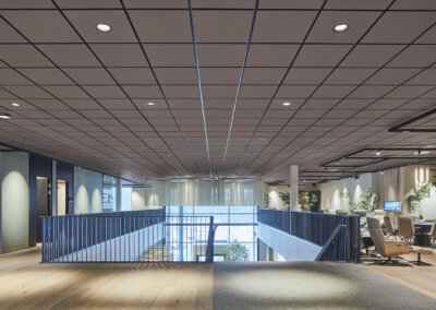 Ecophon: Masters Eg, akustiktak, kontor, Stommen Group, Markaryd