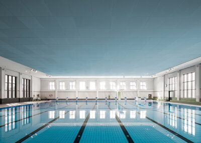 Rockfon: Akustisk stenullslösning, Lidingö Simhall