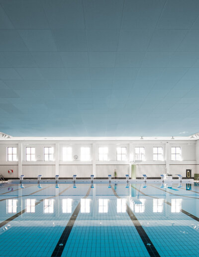 Rockfon: Akustisk stenullslösning, Lidingö Simhall