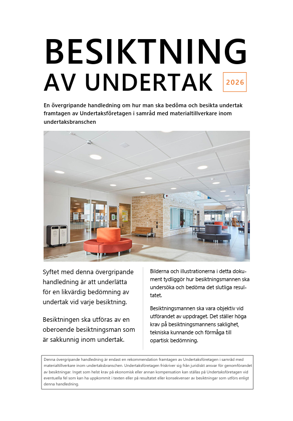 Ramverk för besiktningsmän: Förstasidan